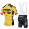 Fahrradbekleidung Radtrikot Kurzarm + Trägershorts 2020 Team Jumbo-Visma N001